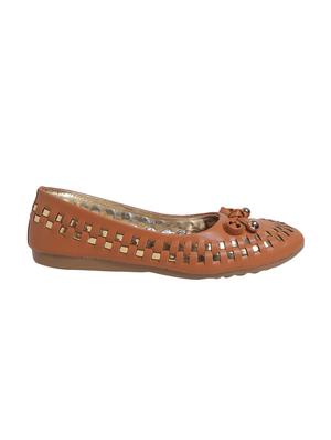tan patent slip on ballerina - 14904926 - Standard Image - 2