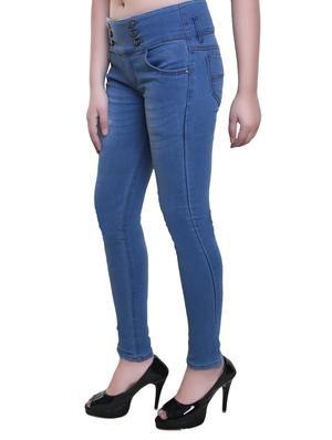 blue high rise denim jeans - 14904985 - Standard Image - 2