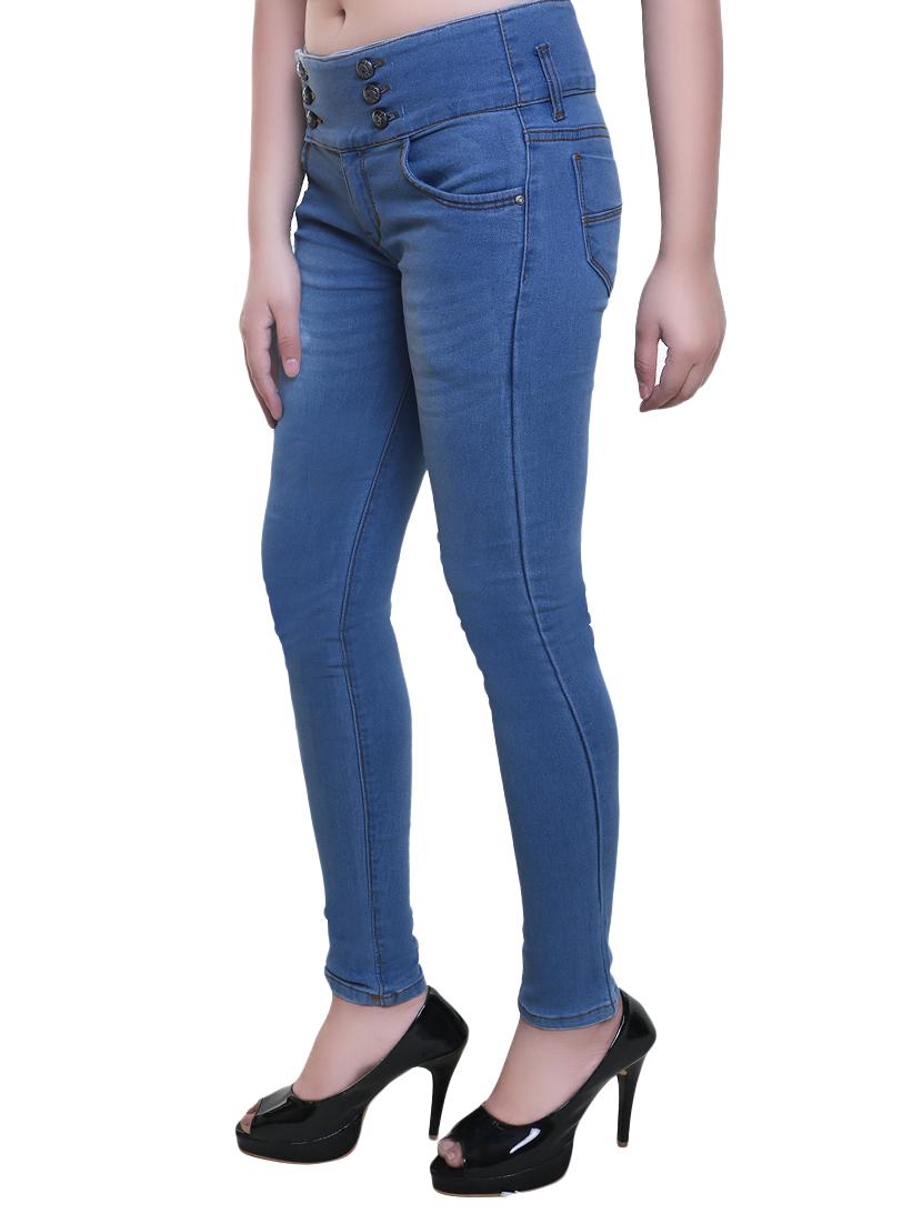 blue high rise denim jeans - 14904985 - Zoom Image - 2
