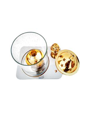 Decorate India Brass Glass 3D Kit Akhand diya 6.2 inch - 14905107 - Standard Image - 2