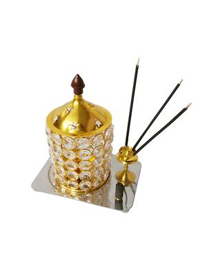 Decorate India Brass Crystal 3D Kit Akhand diya 6.2 inch - 14905108 - Standard Image - 2