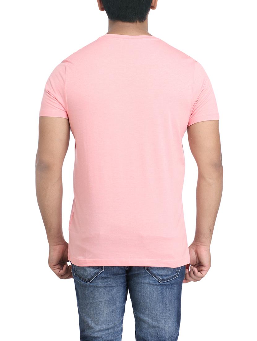 pink cotton chest print tshirt - 14905577 - Zoom Image - 2