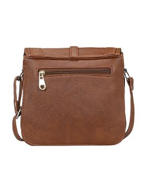 brown leatherette regular sling bag - 14905666 - Standard Image - 2