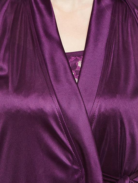 solid purple nightwear set - 14907422 - Zoom Image - 5