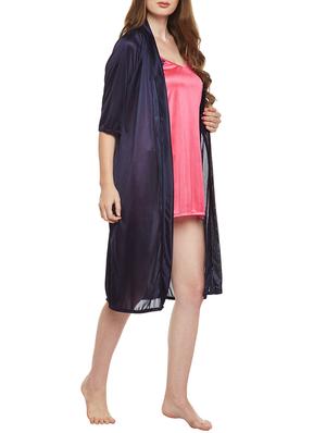 multi colored nighty with robe - 14907427 - Standard Image - 2