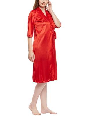 multi colored nighty with robe - 14907428 - Standard Image - 2
