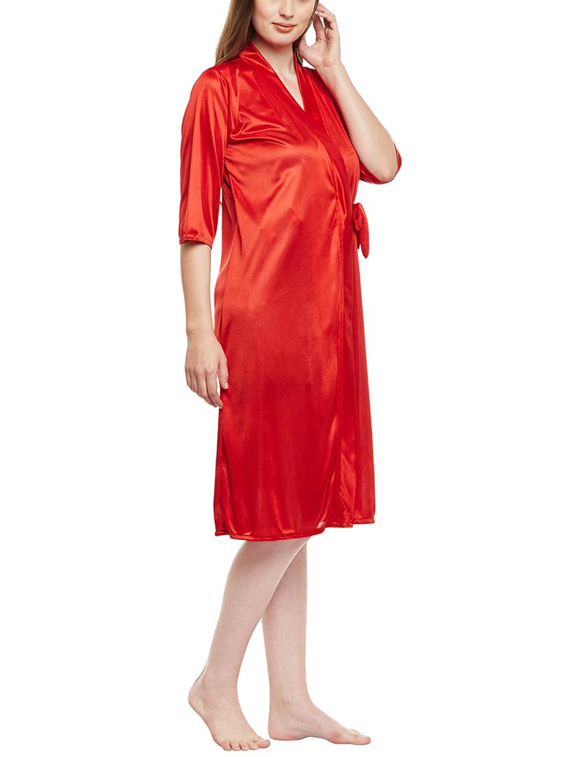 multi colored nighty with robe - 14907428 - Zoom Image - 2
