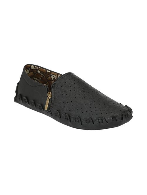 black leatherette casual slipon - 14908770 - Standard Image - 1