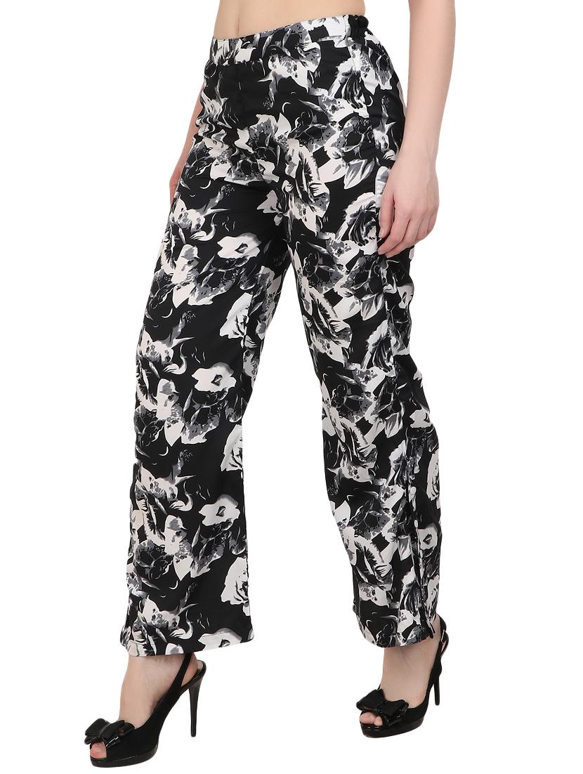 Black printed palazzo - 14908801 - Zoom Image - 2