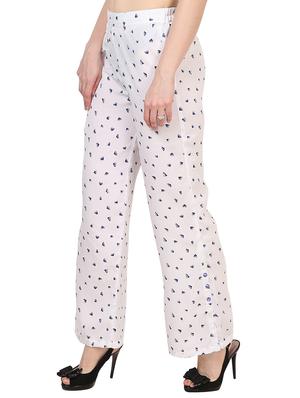 white printed palazzo - 14908814 - Standard Image - 2