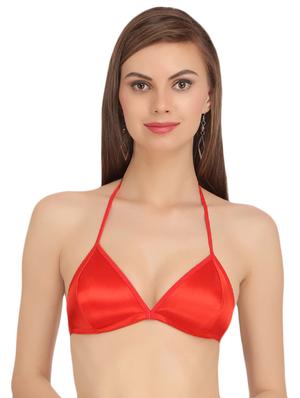 set of 3 multicolored satin plunge bra - 14909329 - Standard Image - 5