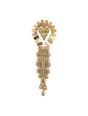 golden colored brass brooch - 14909664 - Standard Image - 2