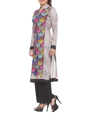 yellow cotton blend straight kurta - 14910038 - Standard Image - 2