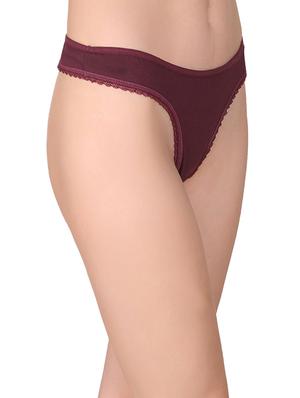 purple cotton thongs panty - 14911353 - Standard Image - 2