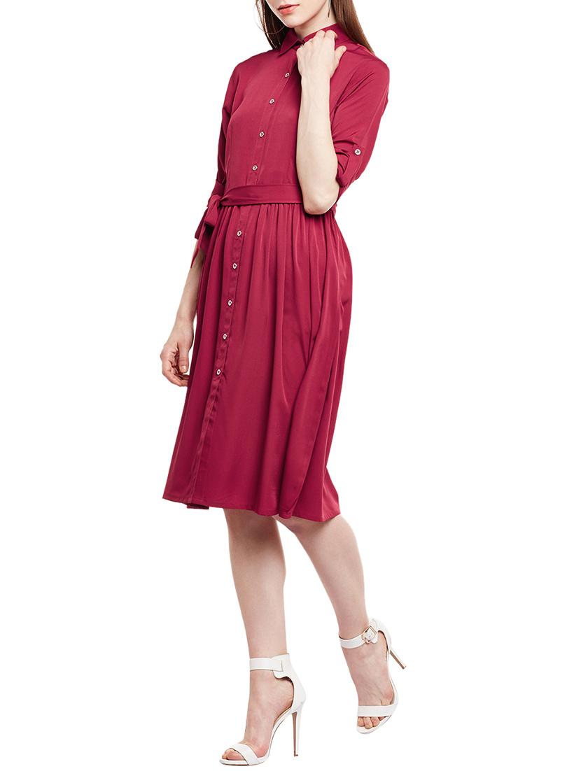 pink solid shirt dress - 14912060 - Zoom Image - 2