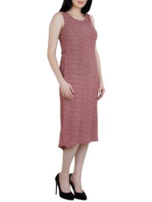 red printed a-line dress - 14912206 - Standard Image - 2