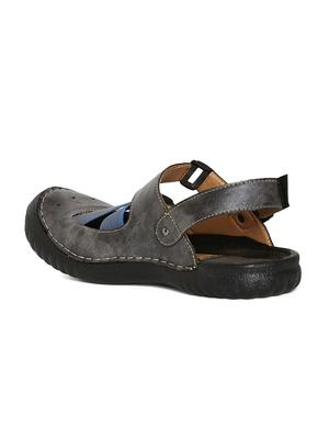 black leatherette back strap sandal - 14912661 - Standard Image - 2