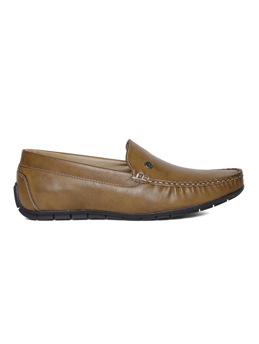 tan leatherette office wear loafer - 14912940 - Zoom Image - 2