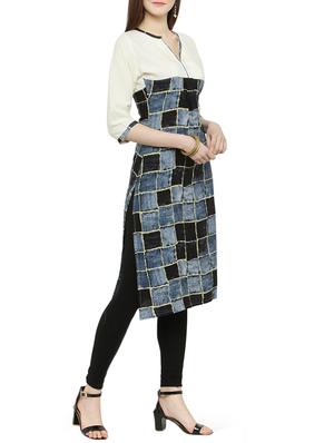 straight checks kurta - 14912998 - Standard Image - 2