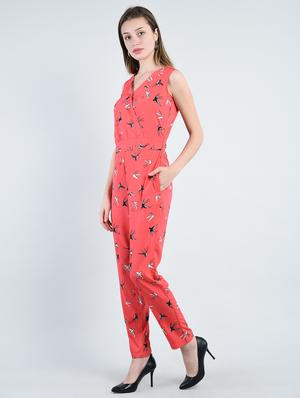 pink crepe full leg jumpsuit - 14914864 - Standard Image - 2