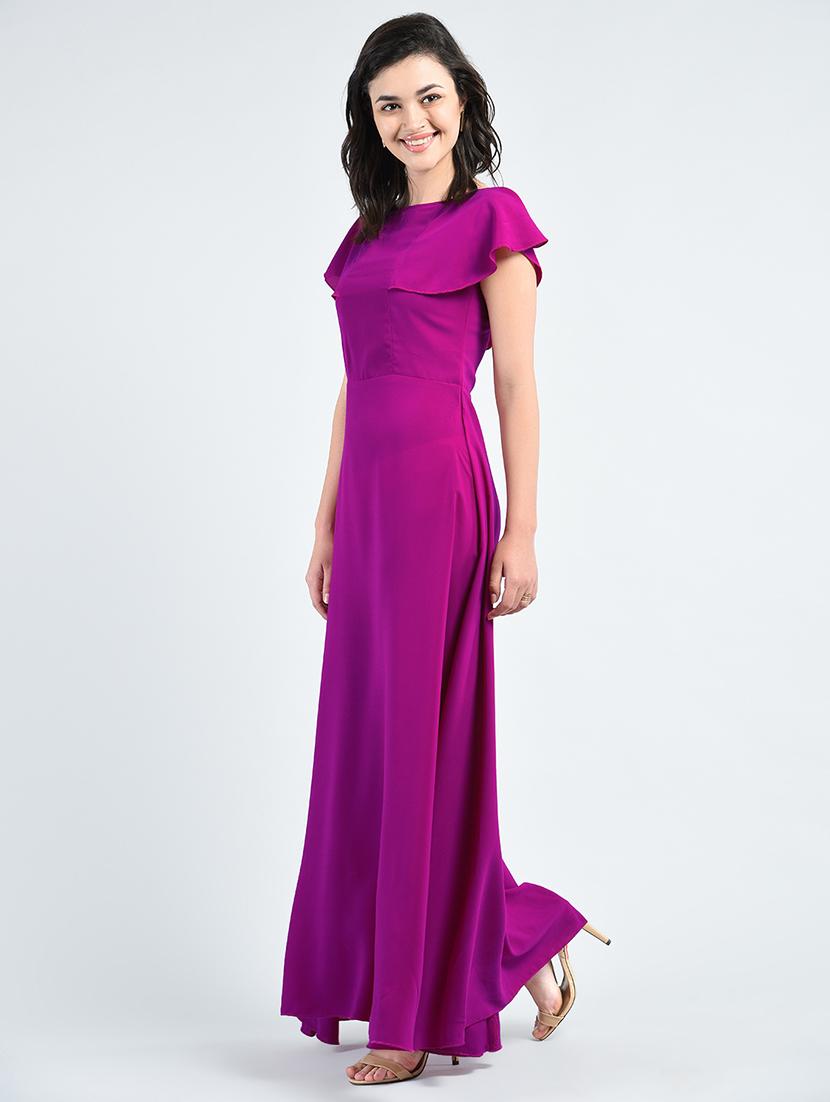Boat neck gown dress - 14915213 - Zoom Image - 2