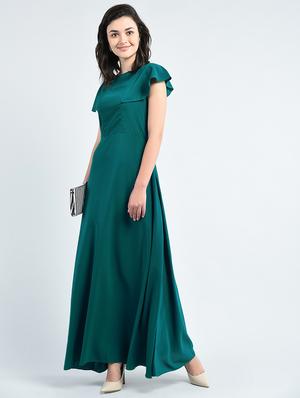 Boat Neck gown dress - 14915214 - Standard Image - 5
