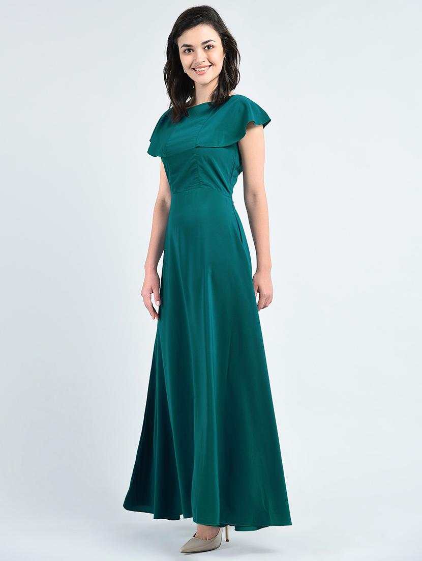 Boat Neck gown dress - 14915214 - Zoom Image - 2