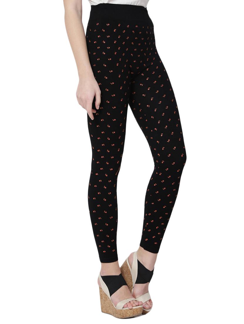 black printed cotton jegging - 14915638 - Zoom Image - 2