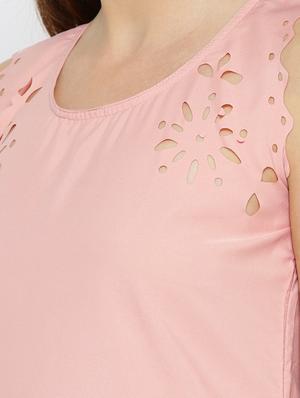 solid pink a-line dress - 14915965 - Standard Image - 5