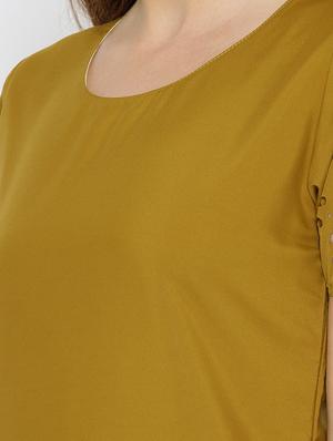 solid green a-line dress - 14915972 - Standard Image - 5