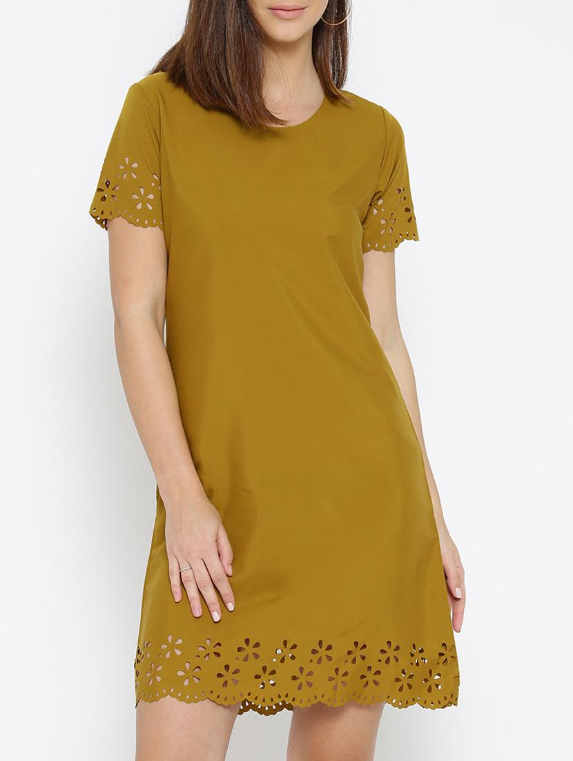solid green a-line dress - 14915972 - Zoom Image - 2