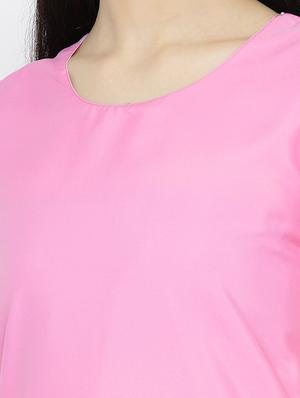 solid pink a-line dress - 14915976 - Standard Image - 5