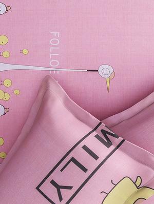 CARTOON PRINT DOUBLE BEDSHEET WITH 2 PILLOW COVERS - 14916208 - Standard Image - 2