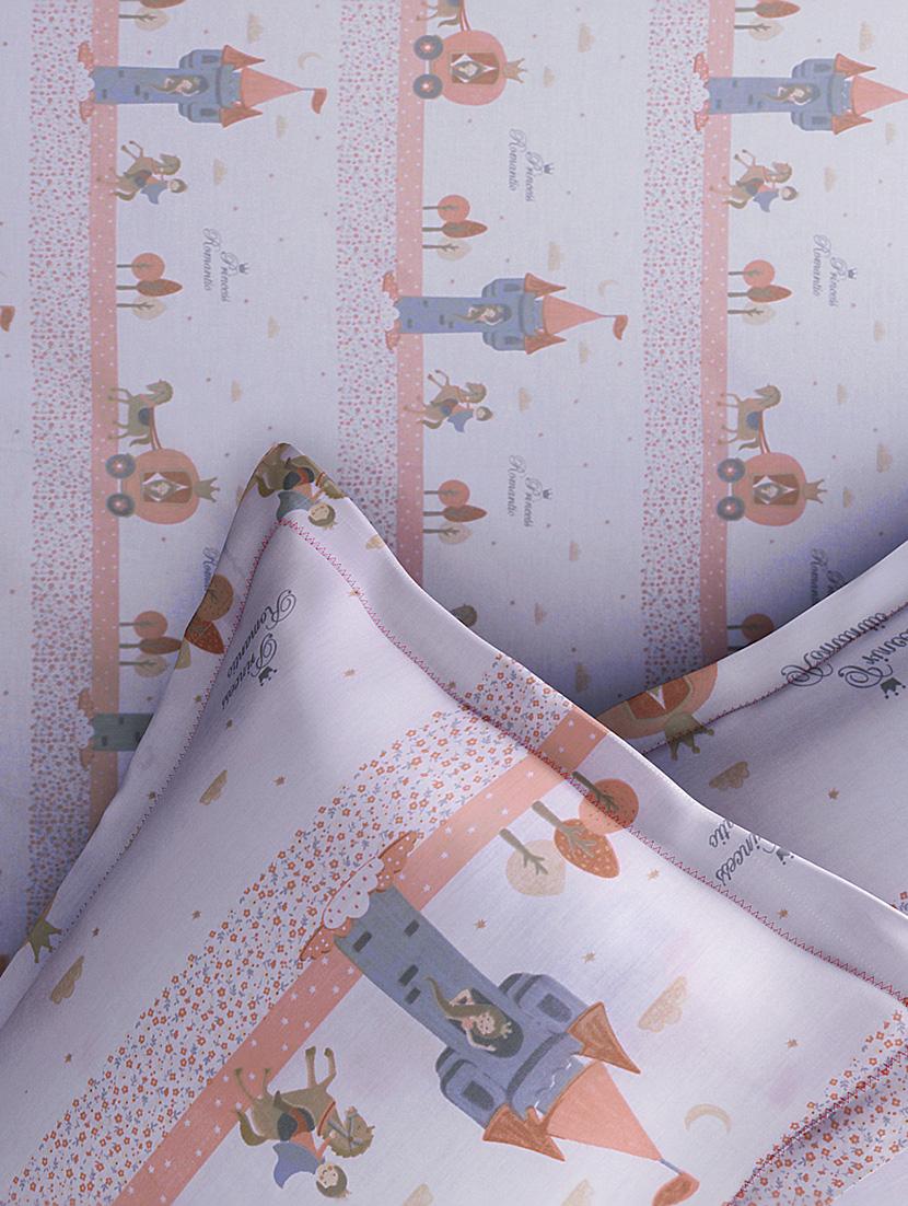 CARTOON PRINT DOUBLE BEDSHEET WITH 2 PILLOW COVERS - 14916214 - Zoom Image - 2