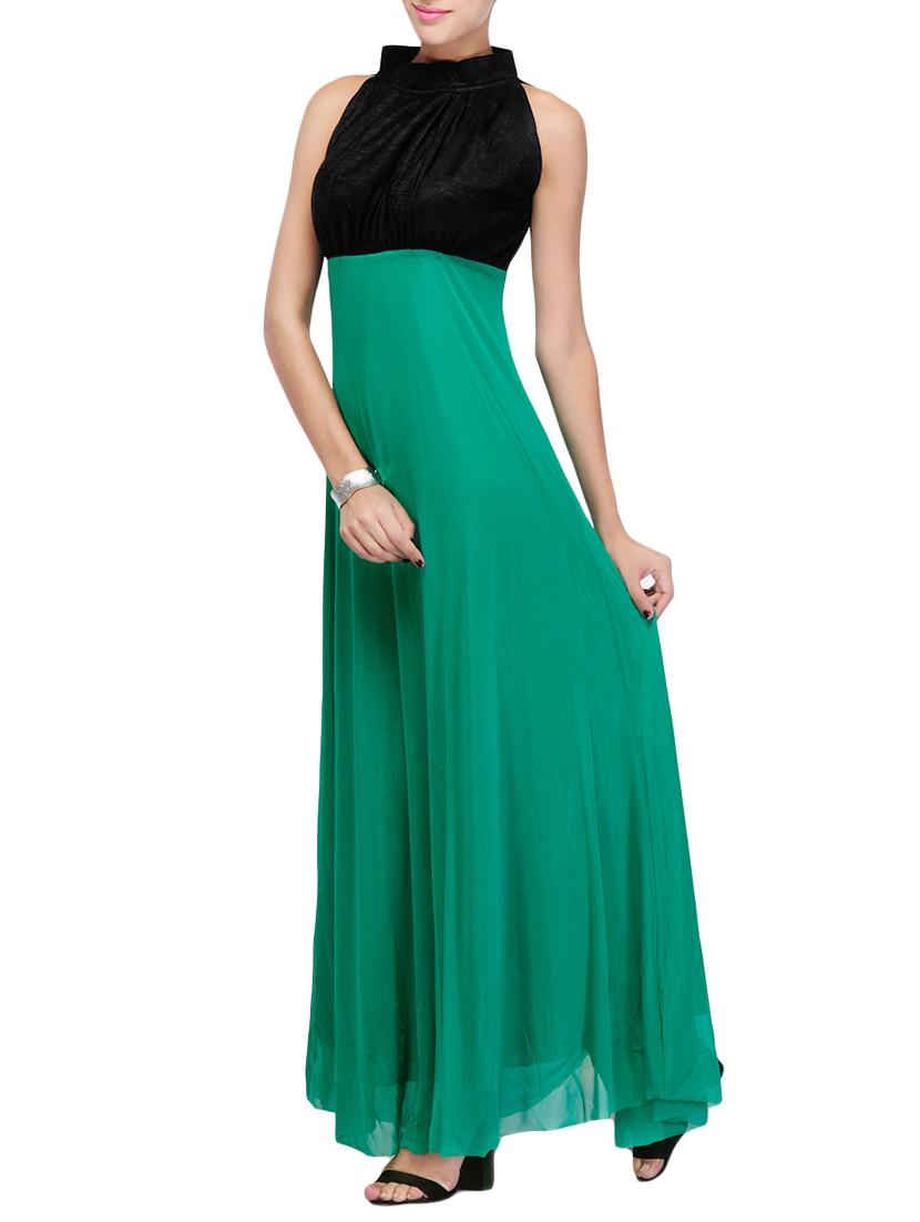 green color block maxi dress - 14917237 - Zoom Image - 2