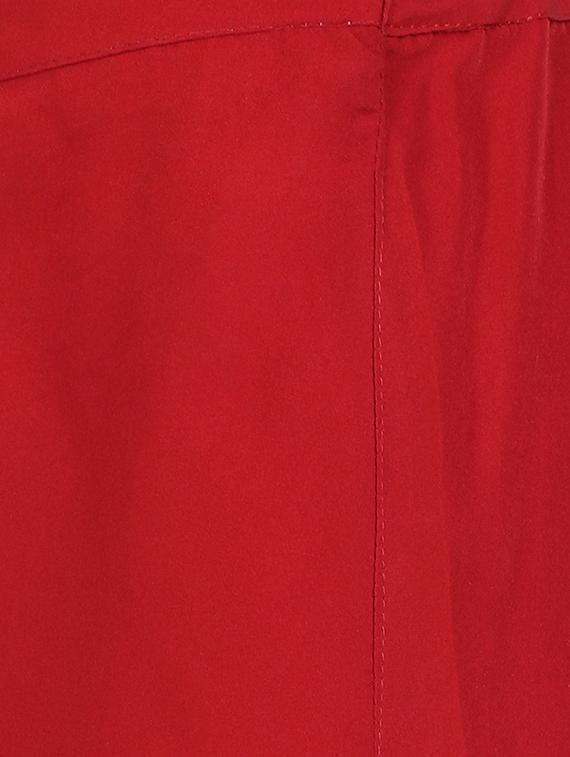 red solid crepe palazzo - 14919002 - Zoom Image - 5