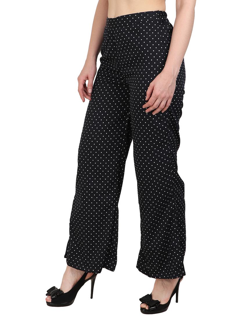 black printed crepe palazzo - 14919030 - Zoom Image - 2
