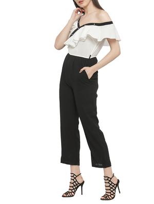 off shoulder ruffled full leg jumpsuit - 14919726 - Standard Image - 2