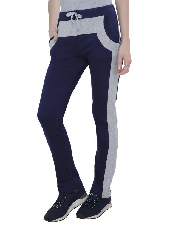 navy blue cotton track pants - 14920994 - Zoom Image - 2