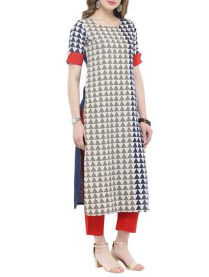 multi cotton blend kurta pant set - 14921207 - Standard Image - 2