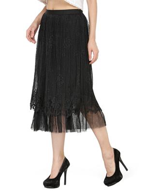 black georgette aline skirts - 14921450 - Standard Image - 2