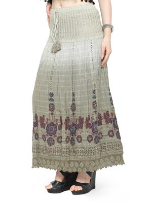 Grey cotton ombre printed maxi skirt - 14921468 - Standard Image - 2