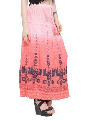pink cotton ombre printed maxi skirt - 14921470 - Standard Image - 2