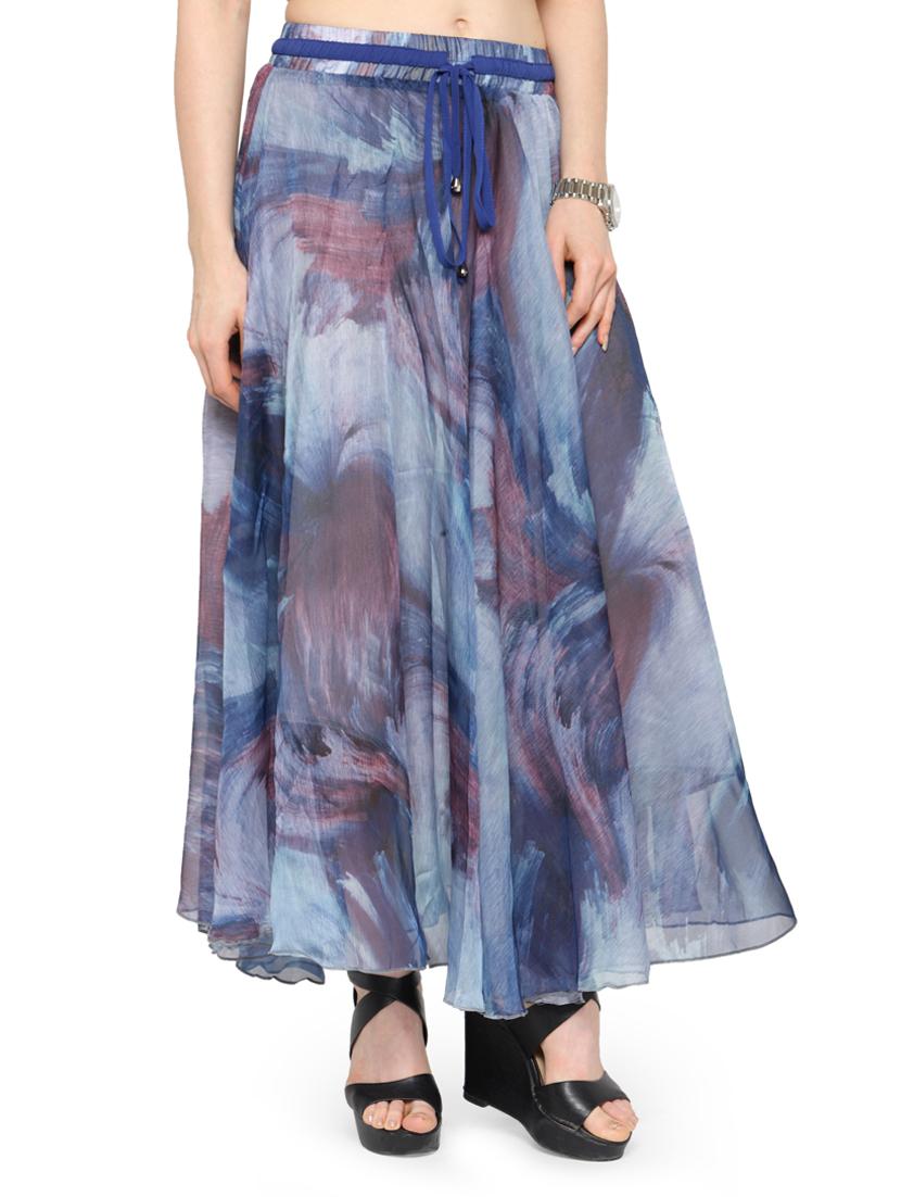 multi colored chiffon maxi skirt - 14921491 - Zoom Image - 2