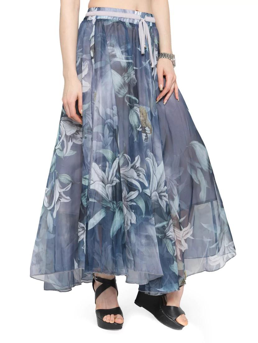 multi colored chiffon maxi skirt - 14921492 - Zoom Image - 2