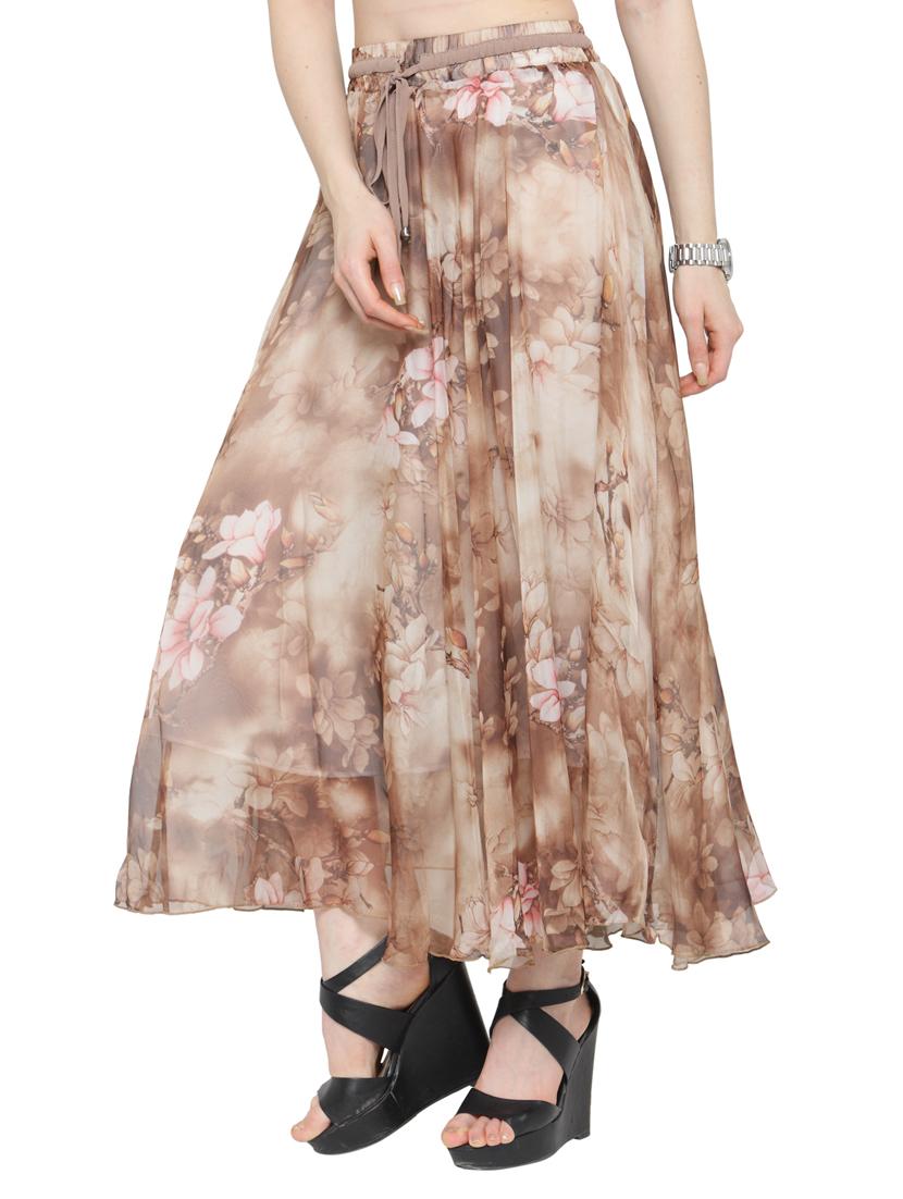 multi colored chiffon maxi skirt - 14921494 - Zoom Image - 2