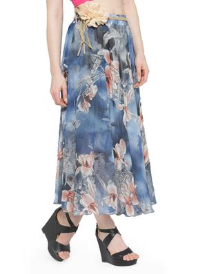 multi colored chiffon maxi skirt - 14921509 - Standard Image - 2