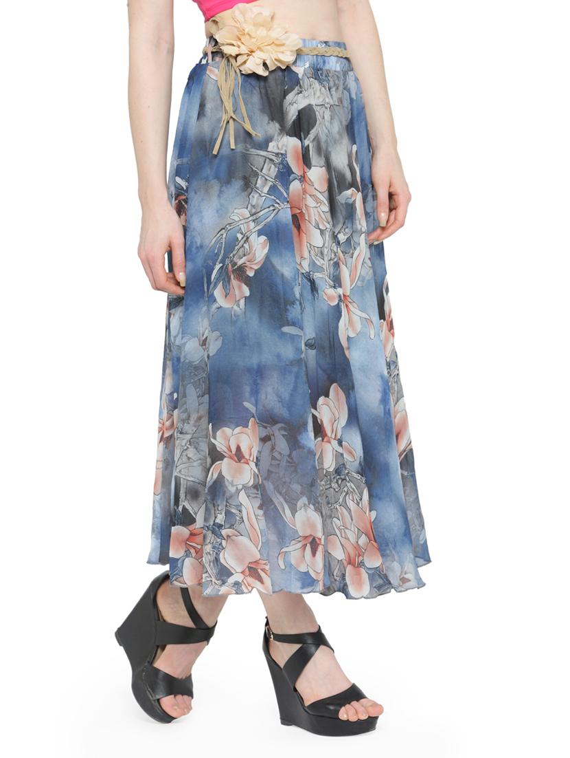 multi colored chiffon maxi skirt - 14921509 - Zoom Image - 2