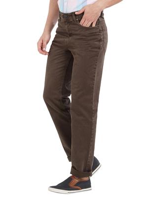 brown cotton plain jeans - 14922791 - Standard Image - 2