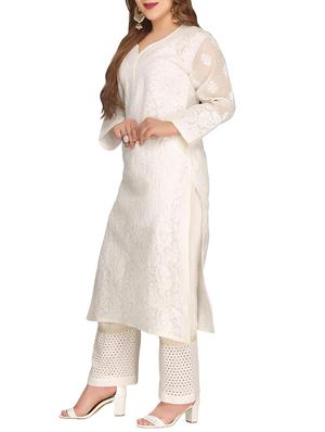 ada yellow cotton straight kurta - 14923020 - Standard Image - 2